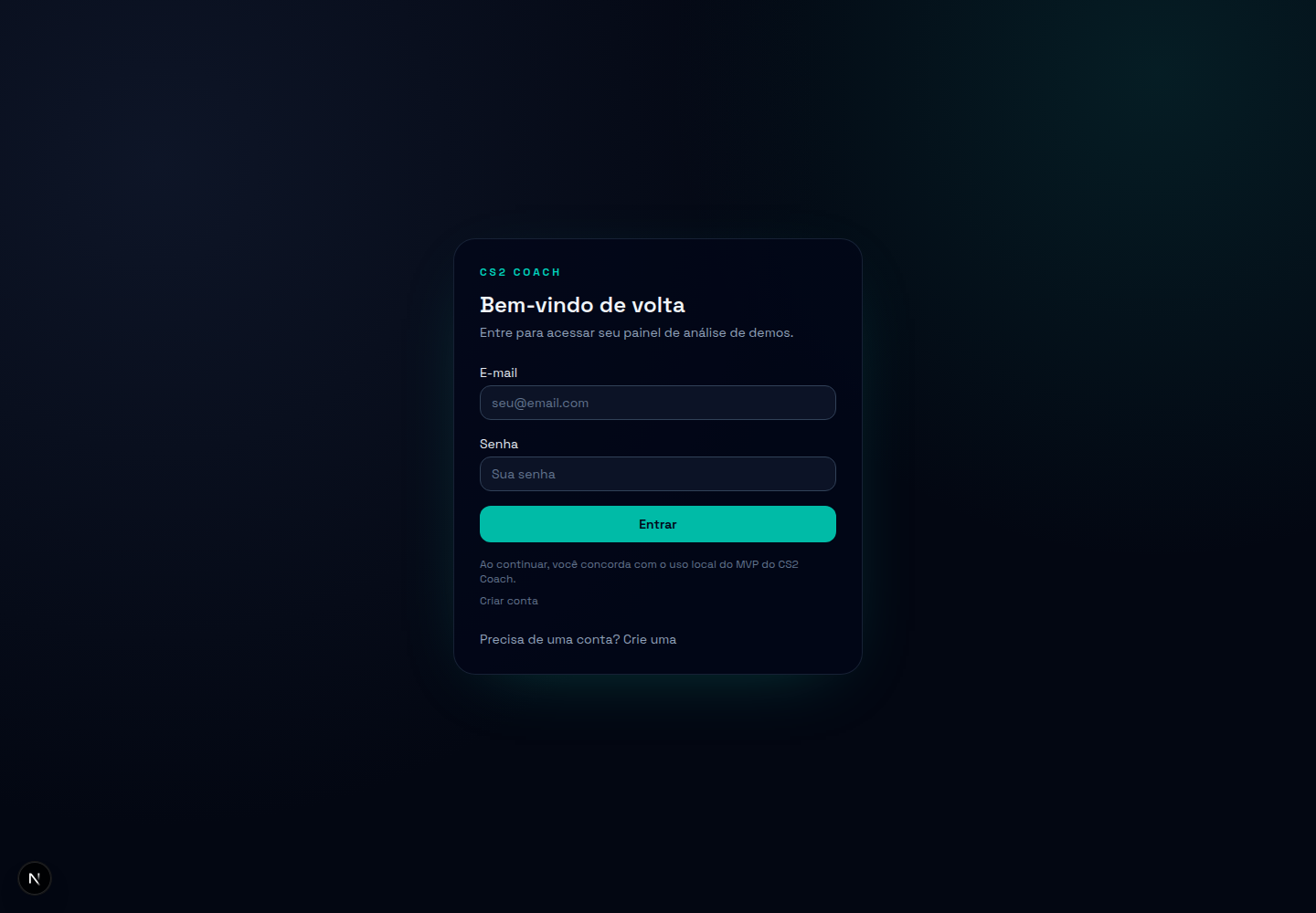 Screenshot do projeto CS2 Coach