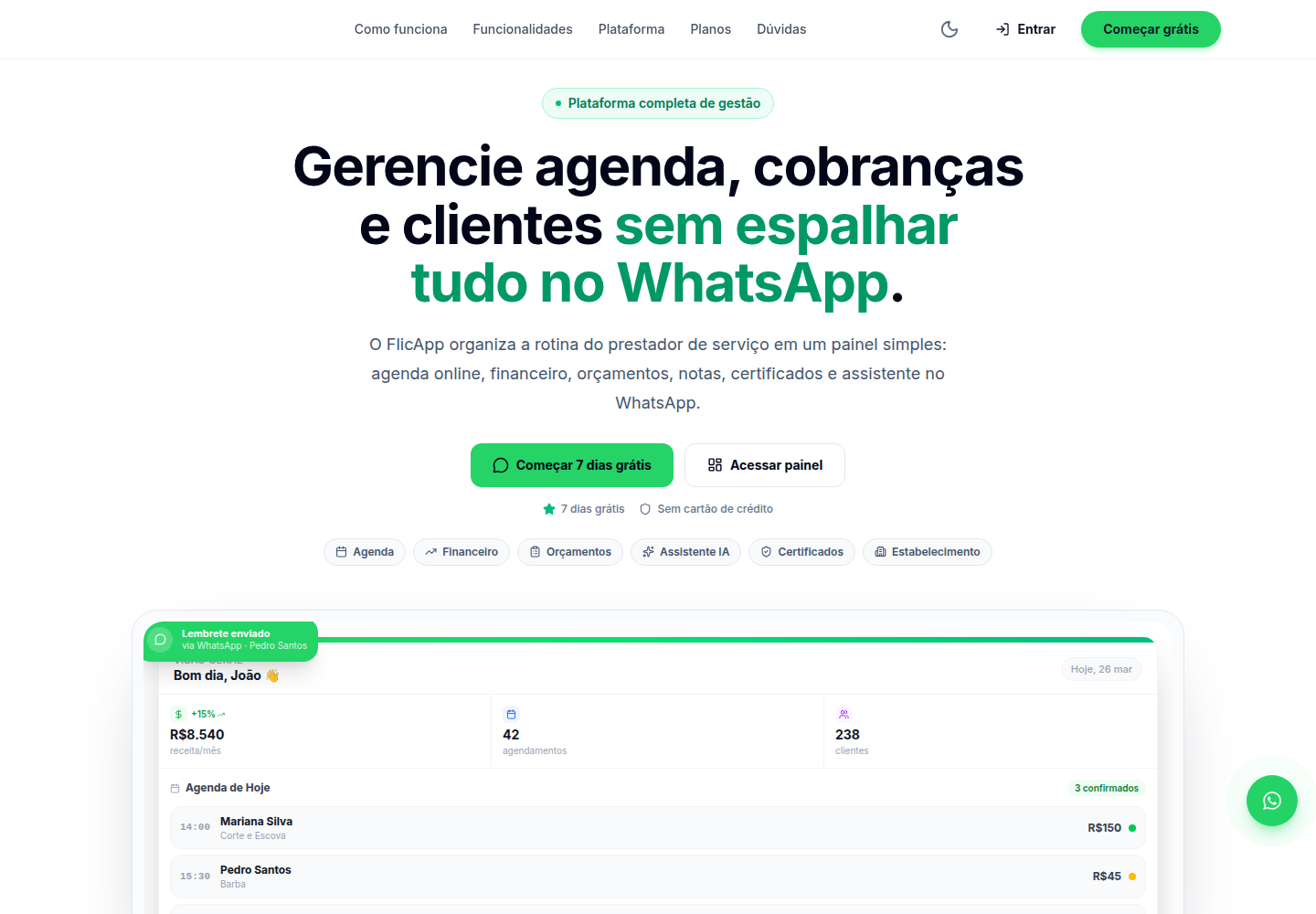 Screenshot do projeto FLICAPP